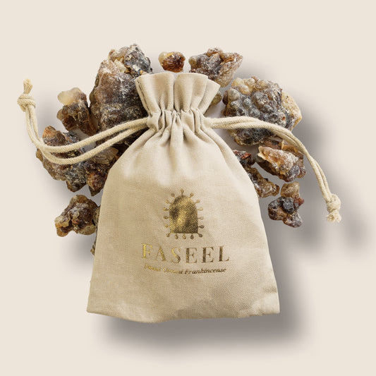 Faseel Pouch with Black Frankincense Resin – 80g