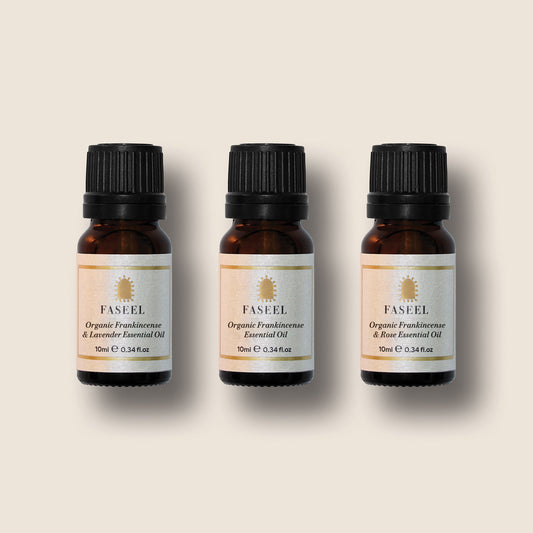 Faseel Organic Frankincense Essential Oils Trio – Boswellia Sacra – 10ml (x3)