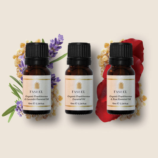 Faseel Organic Frankincense Essential Oils Trio – Boswellia Sacra – 10ml (x3)