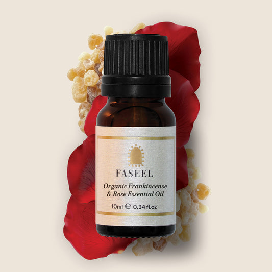 Faseel Organic Frankincense and Rose Essential Oil - Boswellia Sacra 10ml