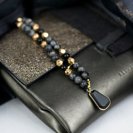 Black & Gold Bag Charm Tasbih