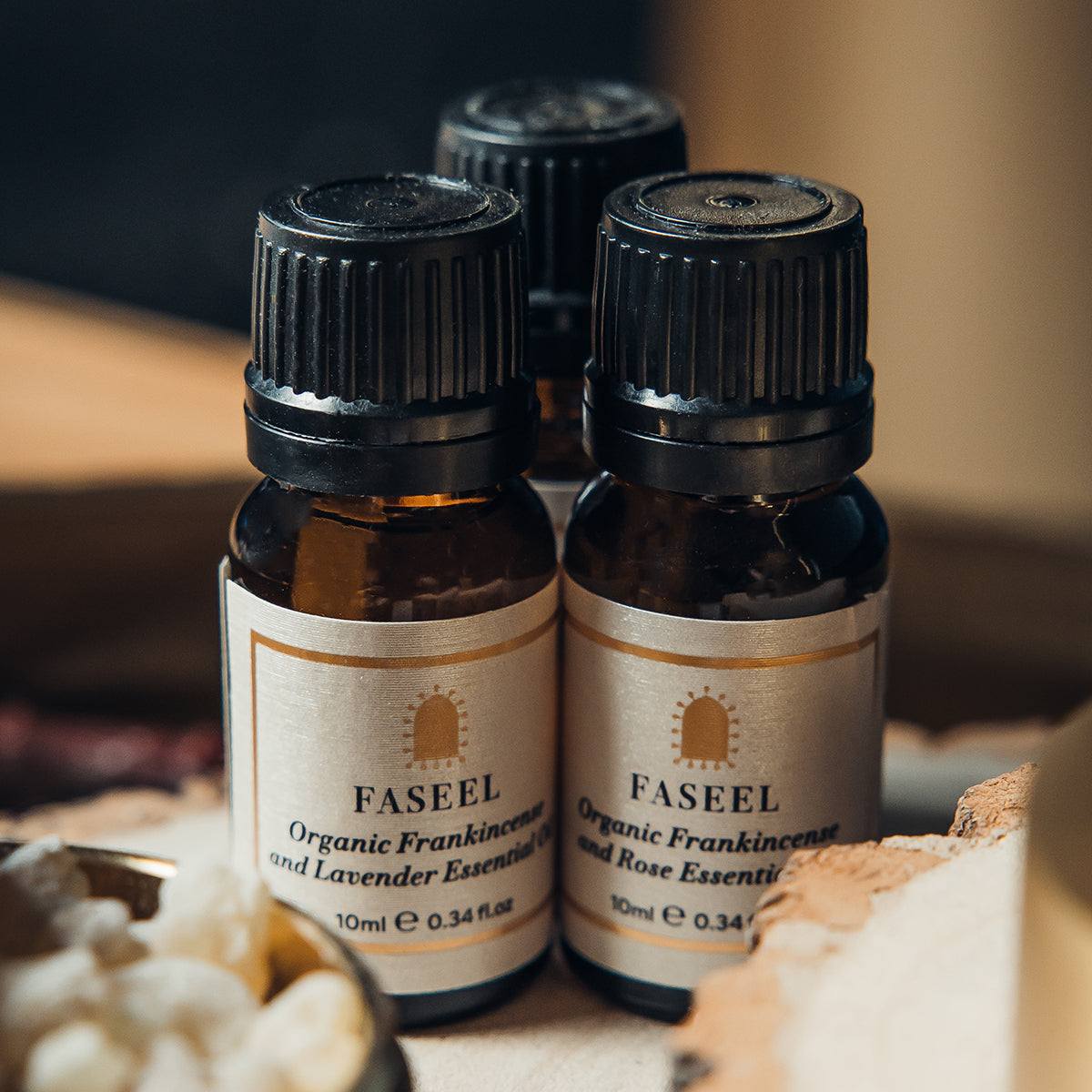 Faseel Organic Frankincense and Rose Essential Oil - Boswellia Sacra 10ml