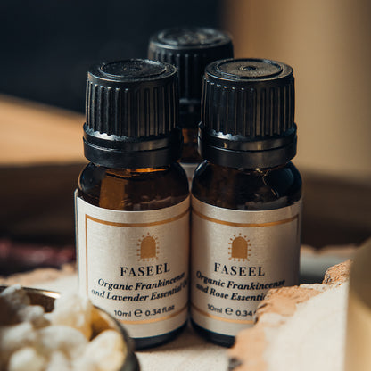 Faseel Organic Frankincense and Rose Essential Oil - Boswellia Sacra 10ml