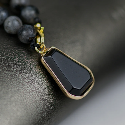 Black & Gold Bag Charm Tasbih