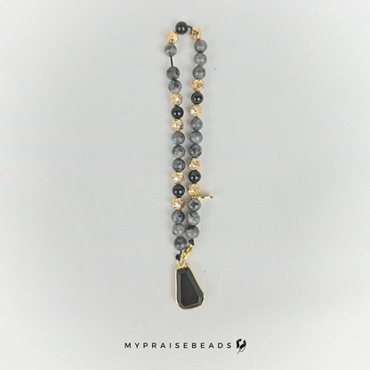 Black & Gold Bag Charm Tasbih